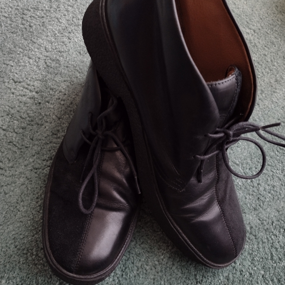 RJ Colt Men's Shoes Size 10M Black Ankle Boots. Black Detroit Split toe.